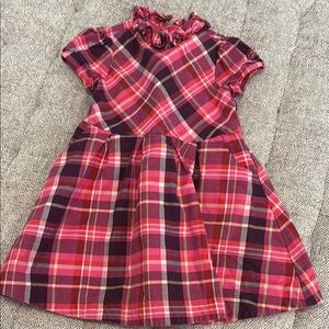 Janie and Jack pink plaid dress with pockets size 2T